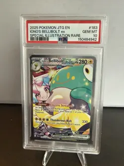 Pokemon Journey Together Iono's Bellibolt ex 183/159 SIR PSA 10 - Image 1