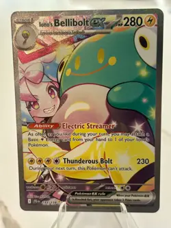 Pokemon Iono's Bellibolt ex 183/159 Sv09 Journey Together SIR Holo English - Image 1