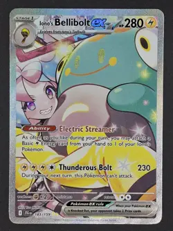 Pokemon TCG Iono's Bellibolt EX Full Art Journey Together 183/159 NM - Image 1