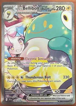 Iono's Bellibolt ex 183/159 Sv09: Journey Together Pokemon NM - Image 1