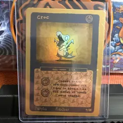 Pokederp Halloween Zombie Croc Holo Totodile 4/36 Custom Derpy Card - Image 1