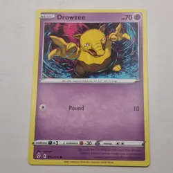 Drowzee Pokemon Card 061/203 Evolving Skies 2021 Basic Common Psychic - Image 1