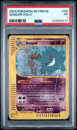 PSA 1 Gengar Skyridge Holo H9/H32 PR Graded Pokemon Card - Image 1