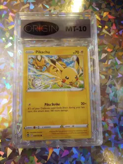 Pickachu Pikachu Pokemon Graded Mint 10 Collectors Card Nice 049/195 - Image 1