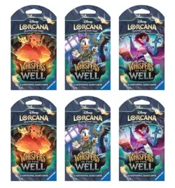 6 Packs 12 Card Booster Pack for Lorcana Whispers in the Well - Image 1