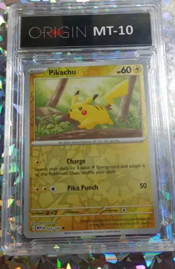 Mint 10 Graded Pikachu 025/165 Sv:Scarlet & Violet 151 Reverse Holo Pokemon Card - Image 1