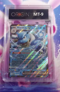 Blastoise ex 009/165 Sv: Scarlet & Violet 151 Holo Mint 9 Graded Pokemon Card 🐢 - Image 1
