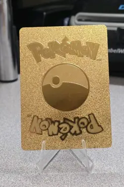 Pokemon Pikachu V 585hp Gold Foil Fan Art Collector Card TCG - Image 2