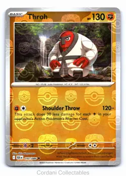 Throh 050/086 - Black Bolt - Masterball Pokemon Card - Near Mint - Image 1