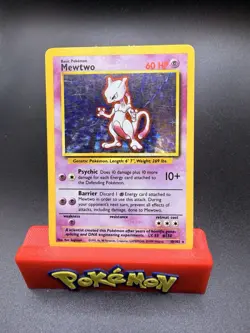 1999 Mewtwo 10/102 Pokemon Base Set Unlimited Holo Rare Card MP - Image 1