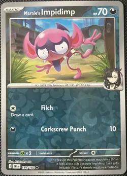 Marnie's Impidimp 134/182 Sv10: Destined Rivals Reverse Holo - Pokemon Card - Image 1