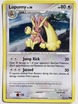 PROMO HOLO Lopunny 9/17 NM - POP SERIES 9 Pokemon Card - Midori Harada - Image 1