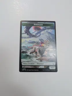 MTG - Dinosaur 0007 Token (One-Sided) -March Of The Machine NM/M Condition - Image 1