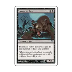 WOTC MtG 9th Ed Swarm of Rats (U) NM - Image 1