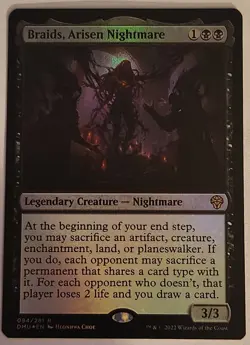 FOIL Braids, Arisen Nightmare MTG DMU 084 NM UNplayed Black Rare EDH - Image 1