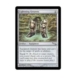 WOTC MtG Mirrodin Lightning Greaves (U) NM - Image 1