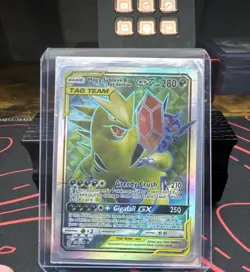 Pokemon Mega Sableye & Tyranitar GX Full Art Ultra Rare Holo 225/236 280 HP - Image 1