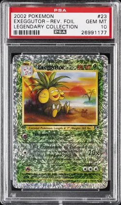 2002 POKEMON LEGENDARY COLLECTION #23 EXEGGUTOR-REVERSE FOIL PSA 10 - Image 1