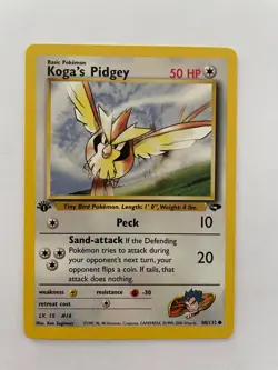 Pokemon Gym Challenge 1st Edition Koga's Pidgey 80/132 NM Near Mint - Image 1