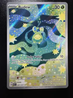 Pokemon TCG Budew Basic Illustration Rare Holo ASC 221/217 30 HP 2026 - Image 1