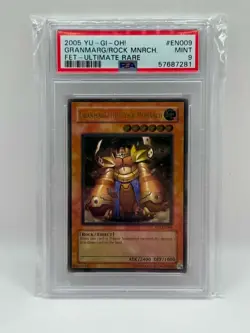 2005 YuGiOh! Granmarg the Rock Monarch Unlimited Ultimate Rare PSA 9 MINT - Image 1
