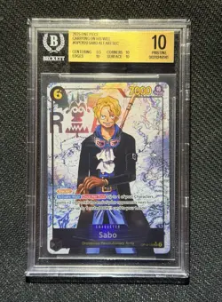 One Piece 2025 Sabo OP13-120 Carrying on His Will Secret Rare Alt Art BGS 10 - Image 1