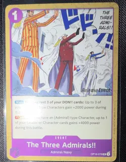 One Piece TCG The Three Admirals!! OP16-076 Release Event STAMPED English - Image 1