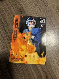2025 Donruss Football Jaxson Dart Red Hot Rookies #RHR-JXD New York Giants RC - Image 2
