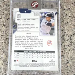 Topps 2025 Pristine /99 Ben Rice Rookie Baseball New York Yankees #4 - Image 2