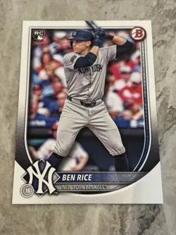 2025 Topps Bowman Baseball - Ben Rice RC - New York Yankees #85 - Image 1
