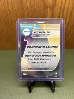 2020 Bowman's Best Mitch Keller Auto Pittsburgh Pirates #B20-MK #’d/150 - Image 2