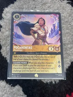 Disney Lorcana Pocahontas - Peacekeeper 22/204 Winterspell Legendary - Image 1