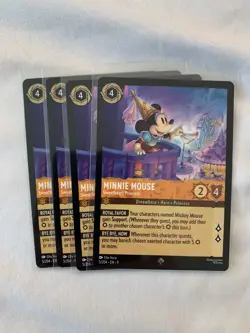 Disney Lorcana - x4 Minnie Mouse - Sweetheart Princess - Fabled - Image 1