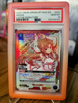 Union Arena Sword Art Online Asuna 2 Star Signature Super Rare PSA 10 (low pop) - Image 1