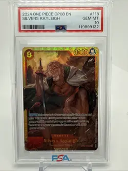 2024 ONE PIECE OP08-TWO LEGENDS #118 SILVERS RAYLEIGH PSA 10 - Image 1