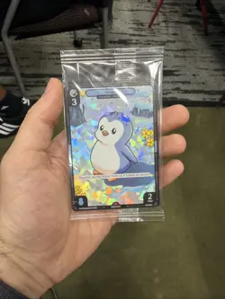 Vibes TCG Birb & Pengu Promo Card - Pengu Arctic Foil 10/25 - Pudgy Penguins - Image 1