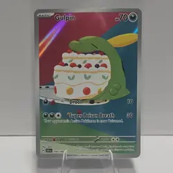 Pokemon TCG Gulpin 154/142 SCR EN Rare Holo Card 2024 Jerky Nintendo - Image 1