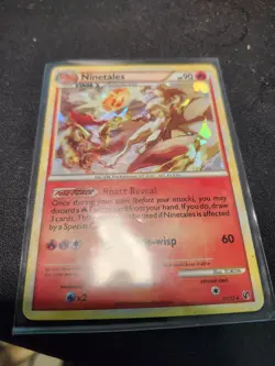 Pokemon Ninetales Holo Rare Card 7/123 Cracked Ice error - Image 2