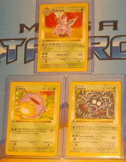Shadowless 1st Edition Eng WoTC Pokemon Cards- Nidorino, Koffing, Tangela Nm-Lp - Image 1