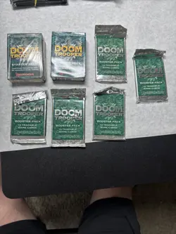 Doom Trooper LOT OF 2 Starter decks, 5 Booster Packs. All Cards Still Sealed - Image 1