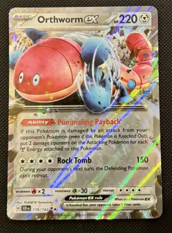 Orthworm EX 110/142 Stellar Crown Double Rare Pokemon Card TCG - Image 1