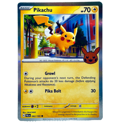 Pokemon Trick or Trade 2023 Pikachu Holo Common Card - Image 1