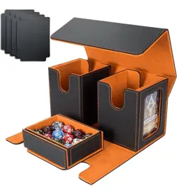 AFIING MTG Commander Deck Box 200 Double Sleeved Cards Storage - Image 1