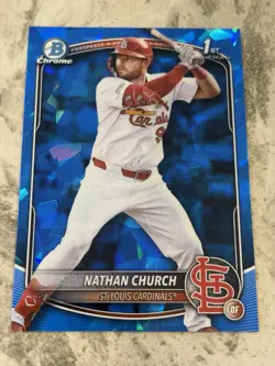 NATHAN CHURCH 2025 Bowman Chrome Sapphire Prospect 1st Card #BCP-192 - Image 1