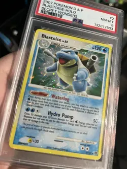 Blastoise Secret Wonders Holo PSA 8 *HOLOBLEED* *SWIRL* - Image 3