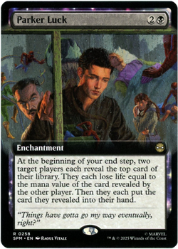 Parker Luck (Extended Art) - 0258 - Marvel's Spider-Man MTG - NM/M Ships Now - Image 1