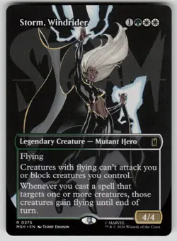 Storm, Windrider (Borderless) Rare Marvel Super Heroes 375 MTG Near Mint 2026 - Image 1