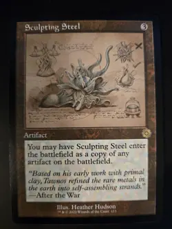 Sculpting Steel NM RETRO SCHEMATIC FRAME The Brothers' War MTG FREE SHIPPING - Image 1