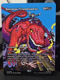 MTG Ravenous Tyrannosaurus (Borderless) Marvel Universe Eternal-Legal Regular - Image 1