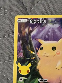 Pikachu 5/25, LP Full Art Holo, Pokemon Celebrations 25th Anniversary TCG Card - Image 5